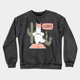 Llamaste Yoga Llama Crewneck Sweatshirt